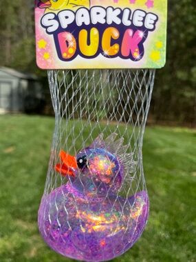 Sparklee Duck Purple Glitter Squishy Duck